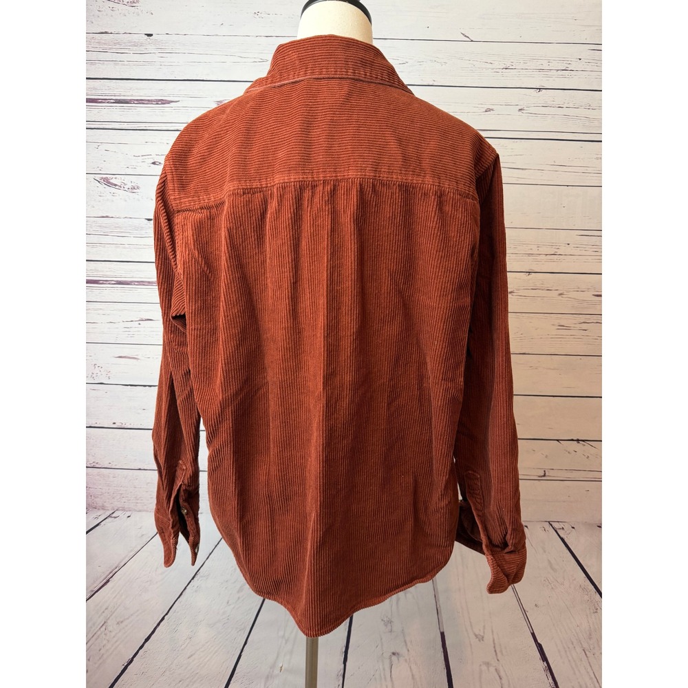 GAP Corduroy Shirt Jacket Medium Mens Shacket Long Sleeve Y2K Vintage Pockets - Picture 2 of 12
